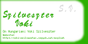 szilveszter voki business card